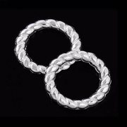 O-ring "snoet". Lukket. Forsølvet. 10 mm. 10 stk.